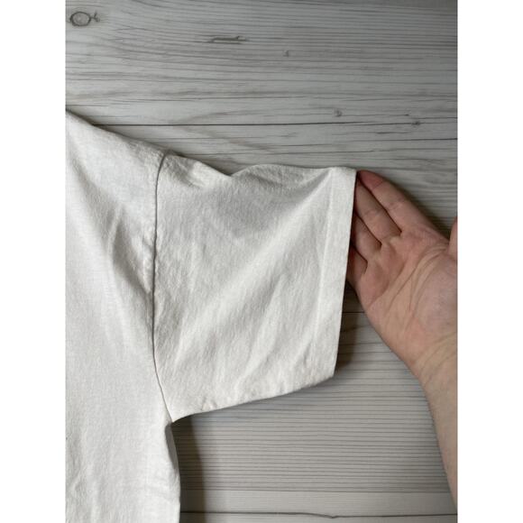 Vintage Flintstones Shirt Mens Large White Seasons Hanna Barbera Cartoon 90s Tee - Picture 3 of 8